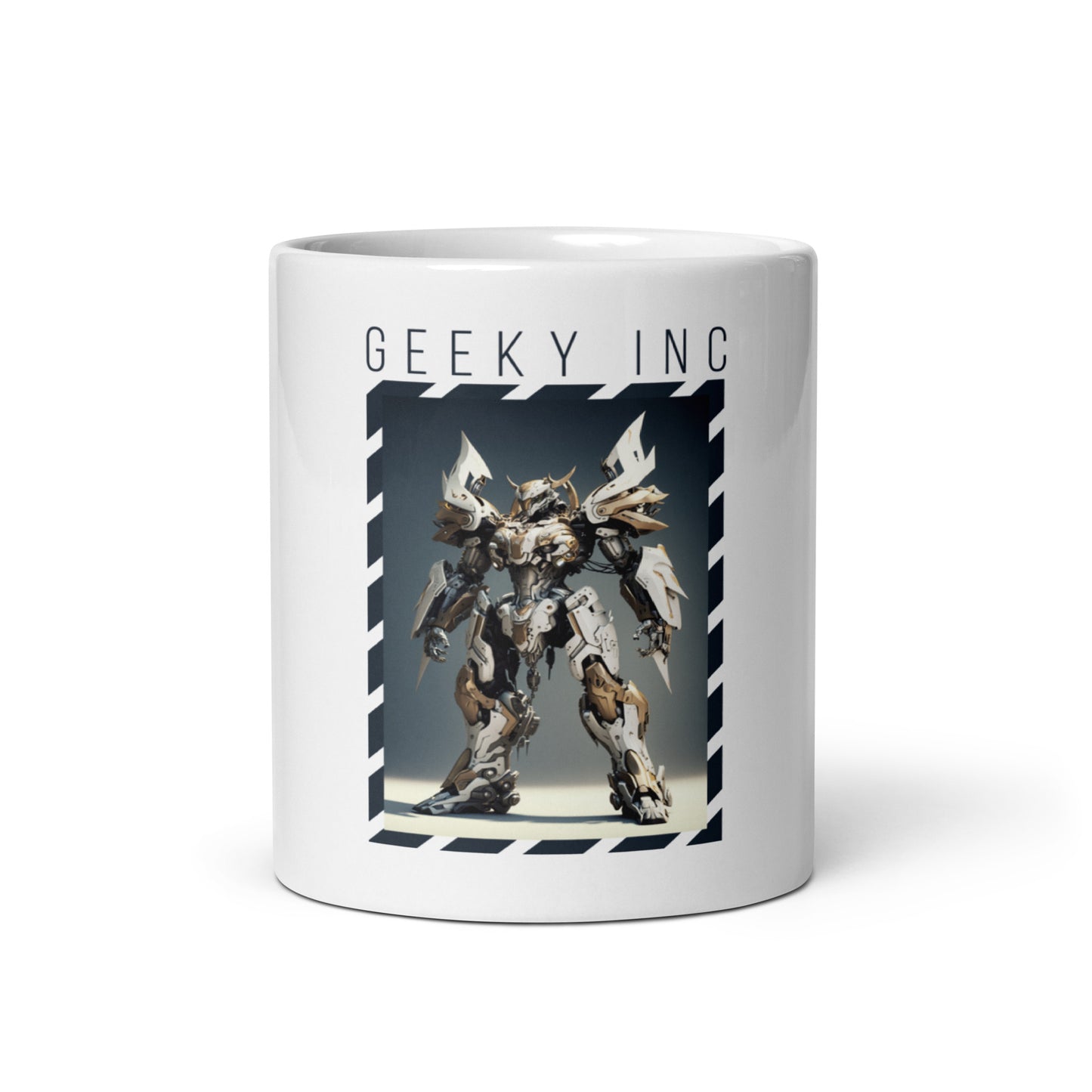 White glossy mug
