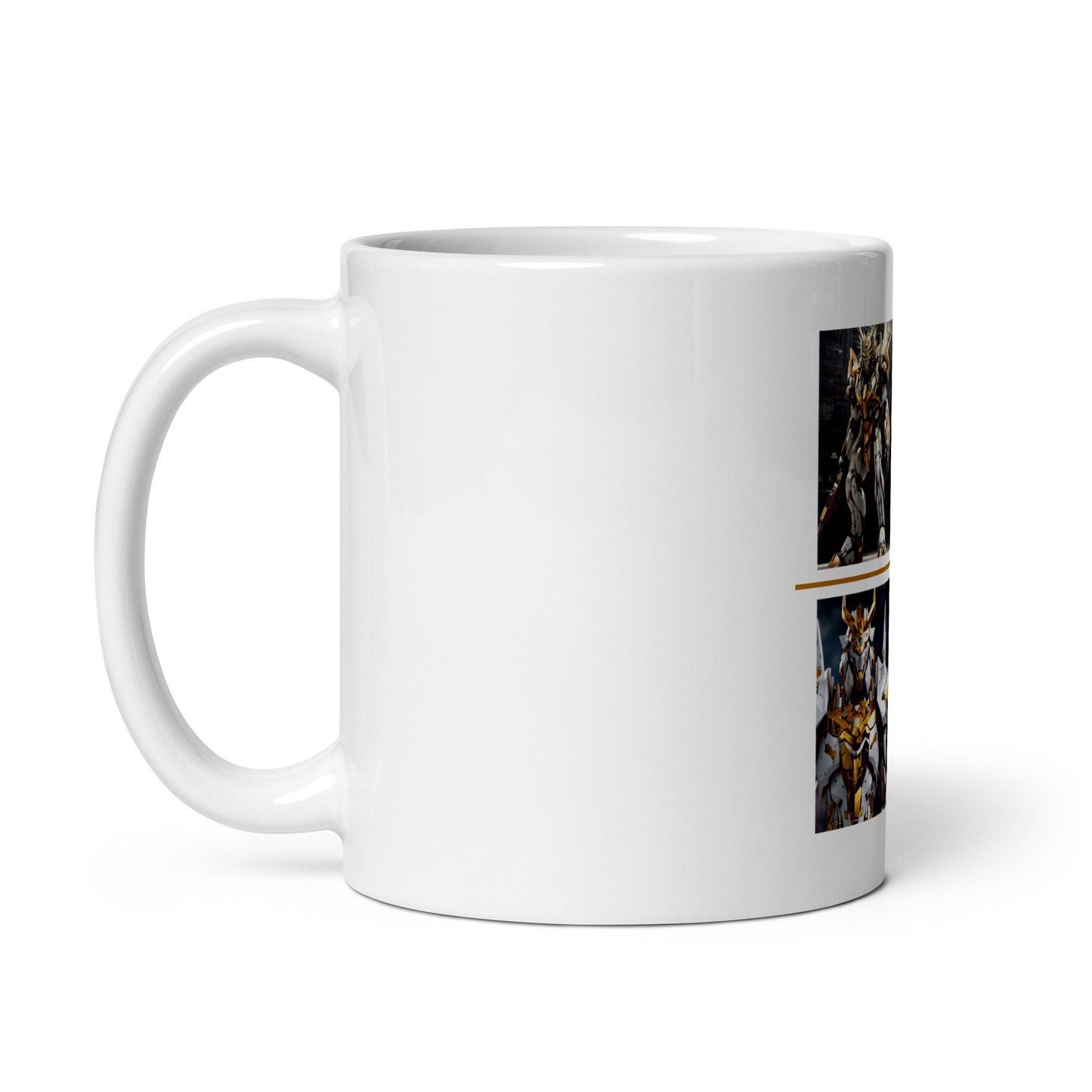 White glossy mug