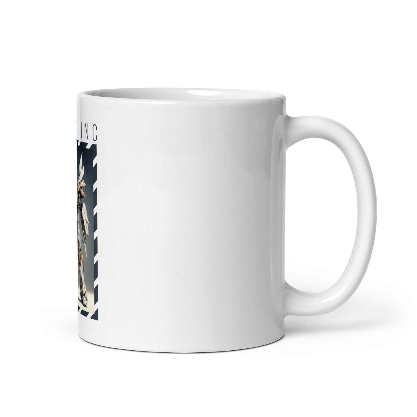 White glossy mug
