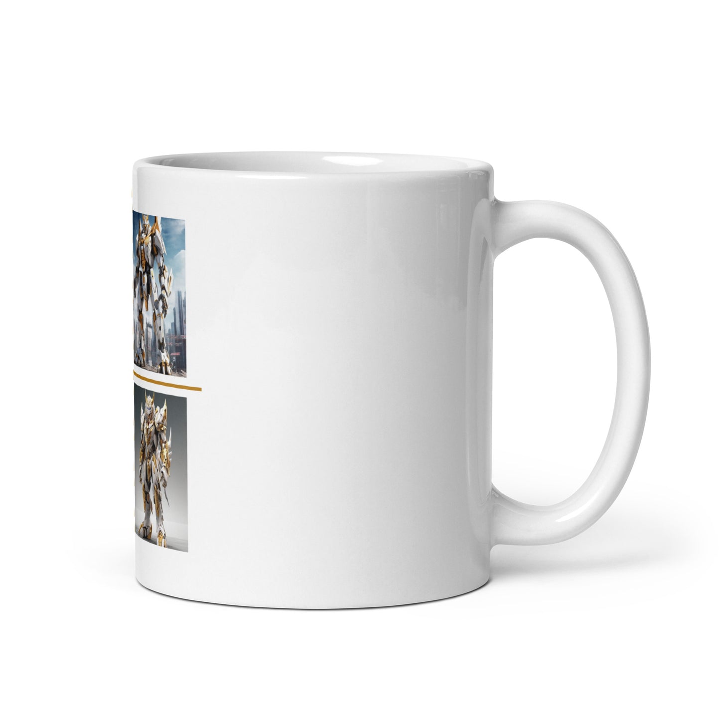 White glossy mug