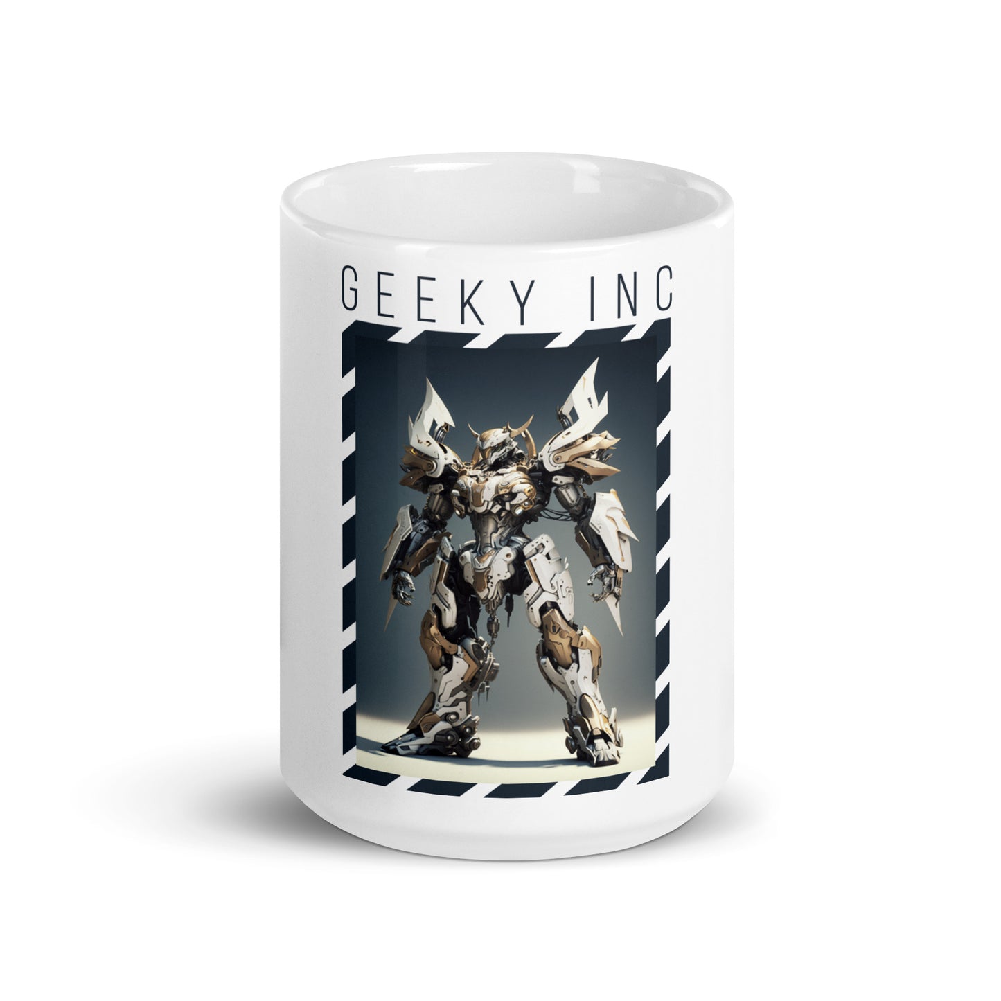 White glossy mug