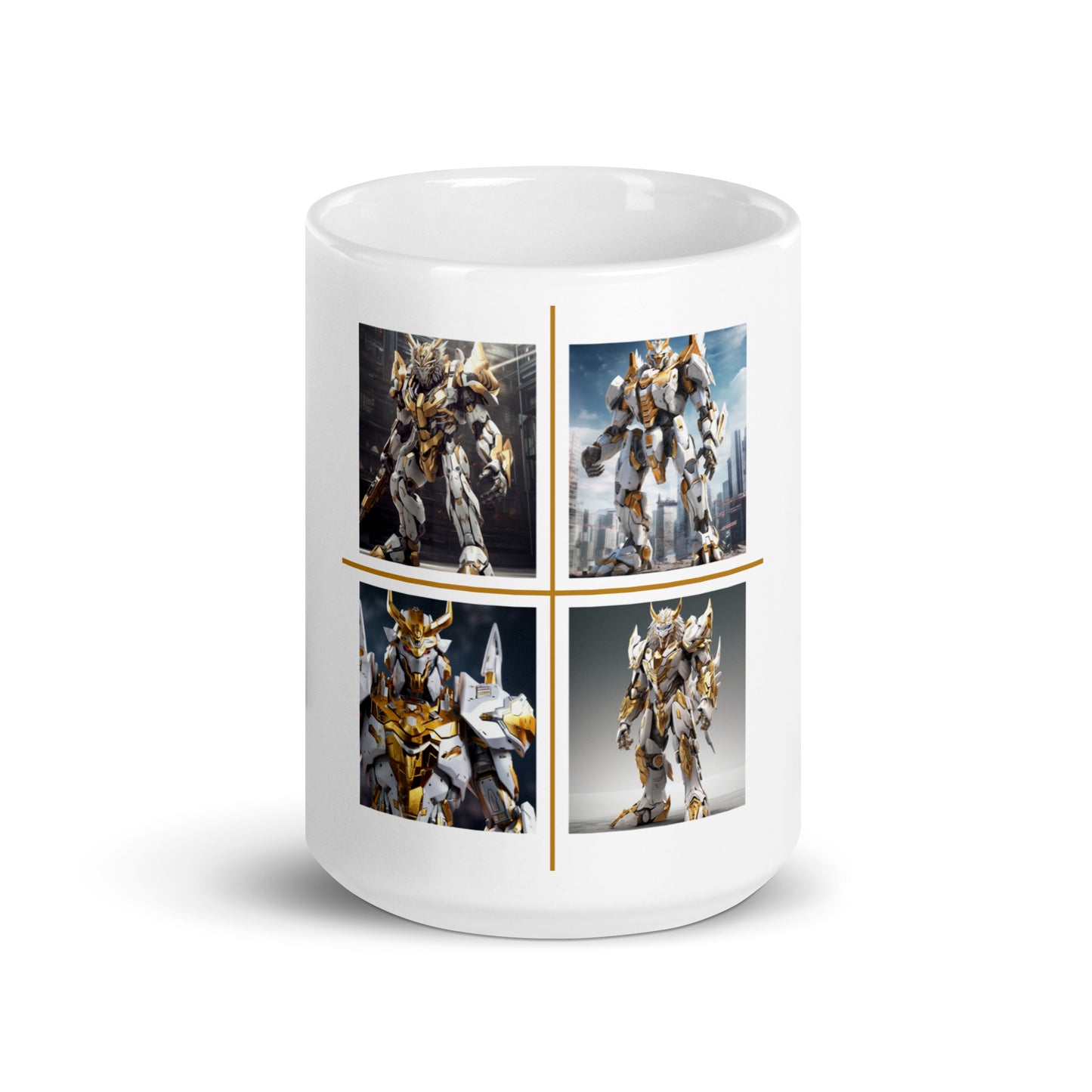 White glossy mug