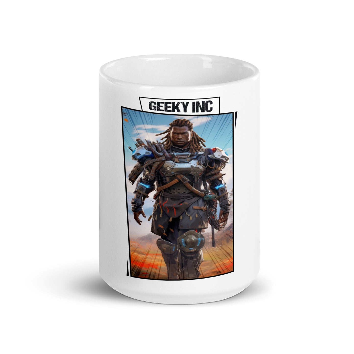 White glossy mug