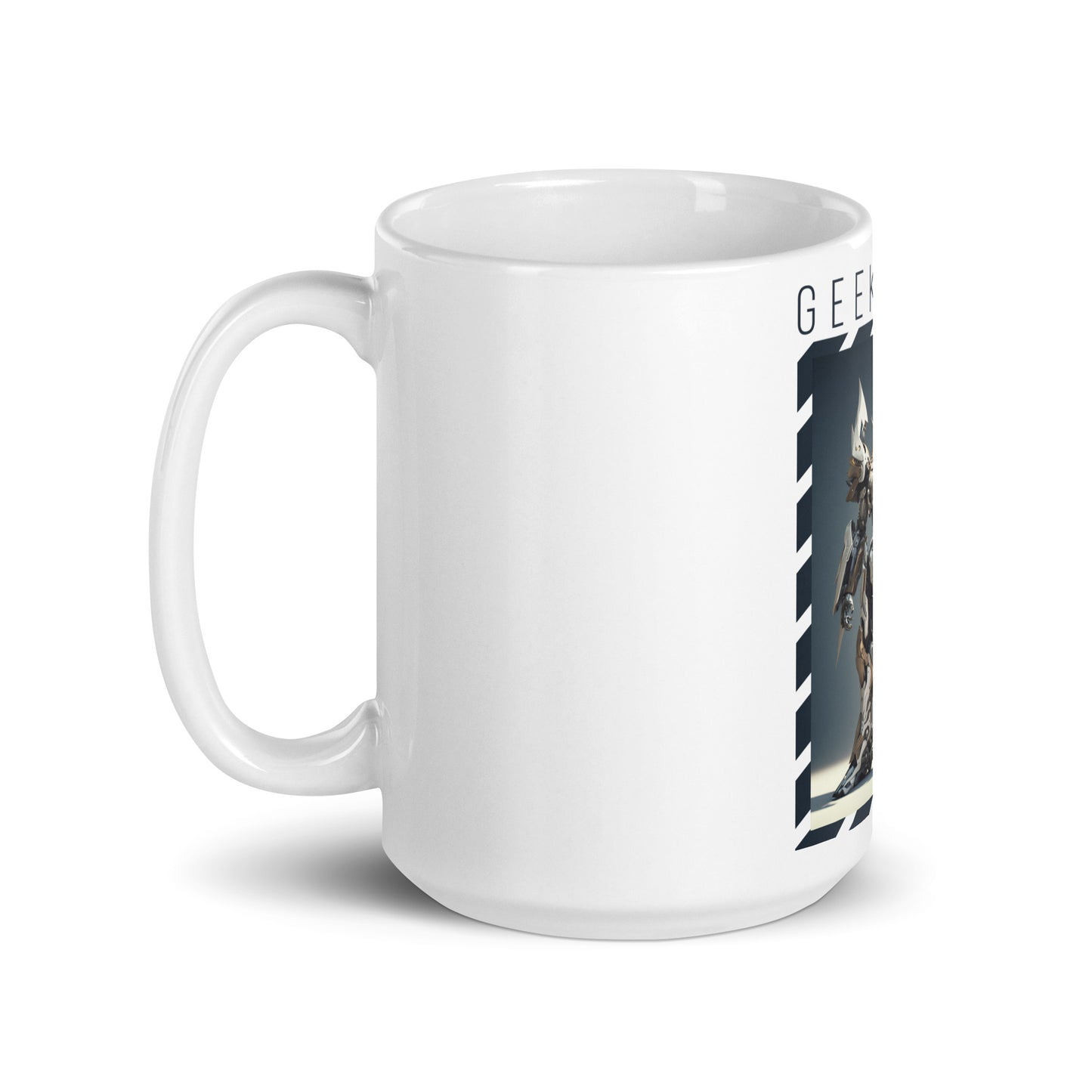 White glossy mug