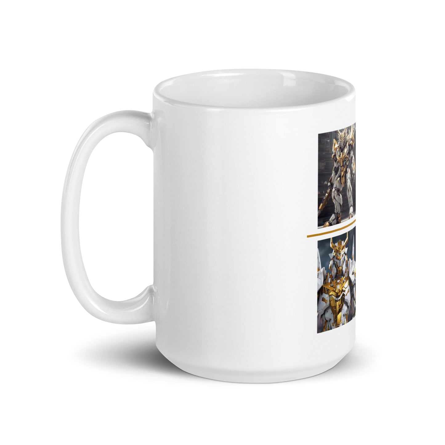White glossy mug