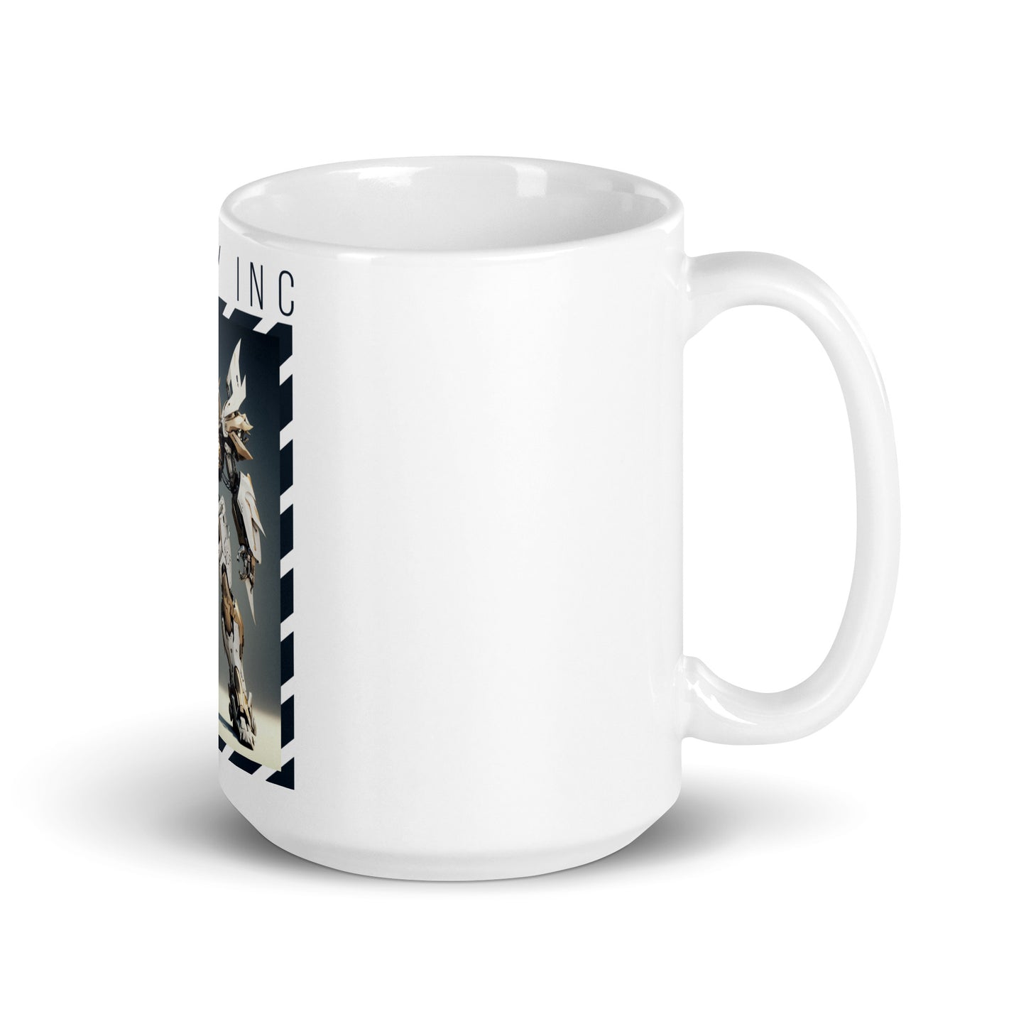White glossy mug