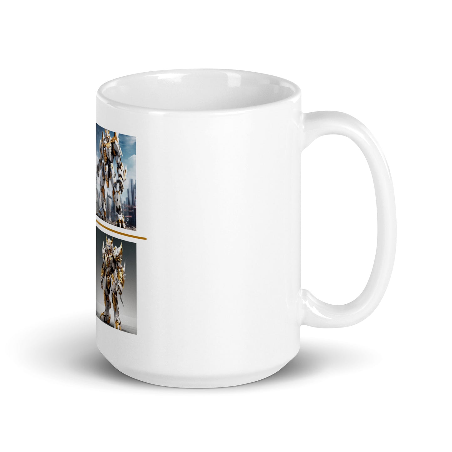 White glossy mug