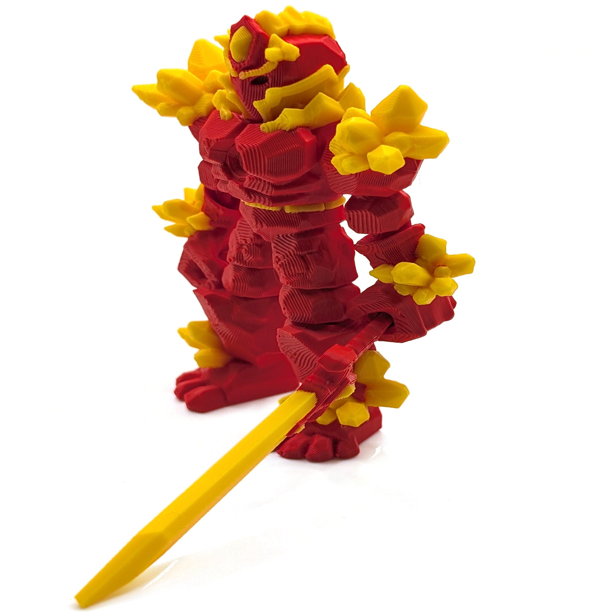 Crystal Warrior — 3D printed mini figure, view 3